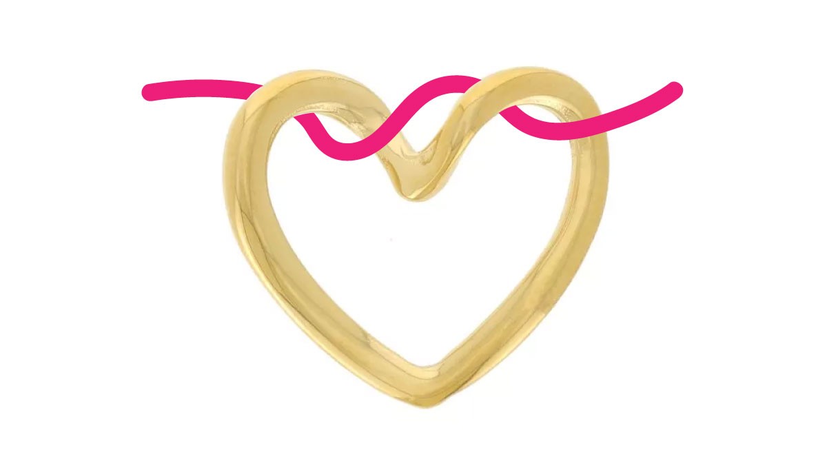 Trío de collares colgantes corazón de acero inoxidable dorado : Paso 3 Trío de collares colgantes corazón de acero inoxidable dorado : Paso 3