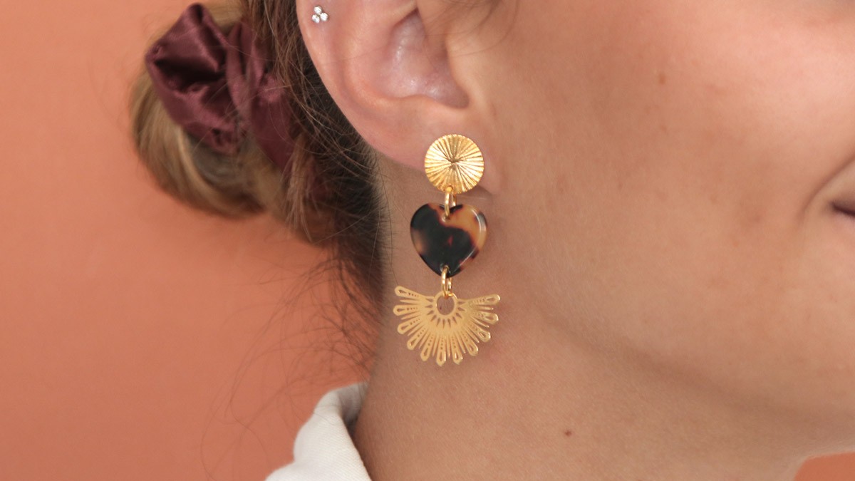 Pendientes de leopardo : Paso 1