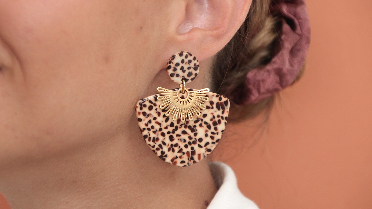 Pendientes de leopardo : Paso 3