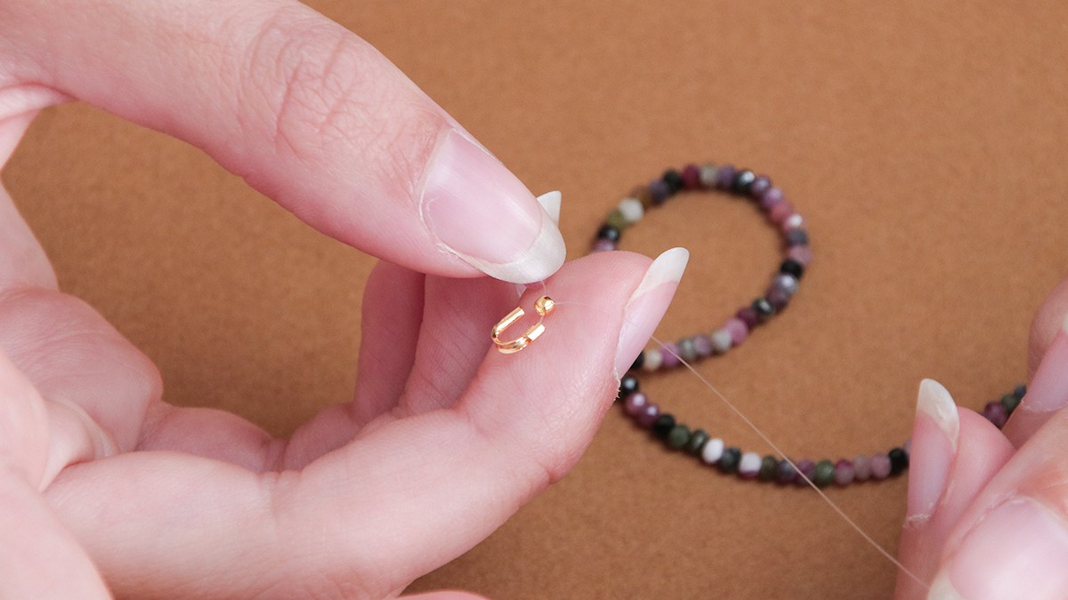 Tutorial de collar de piedras naturales y colgante de corazón : Paso 4