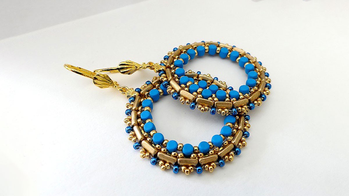 Esquema Pendientes Caprice con Cuentas Minos by Puca Esquema Pendientes Caprice con Cuentas Minos by Puca