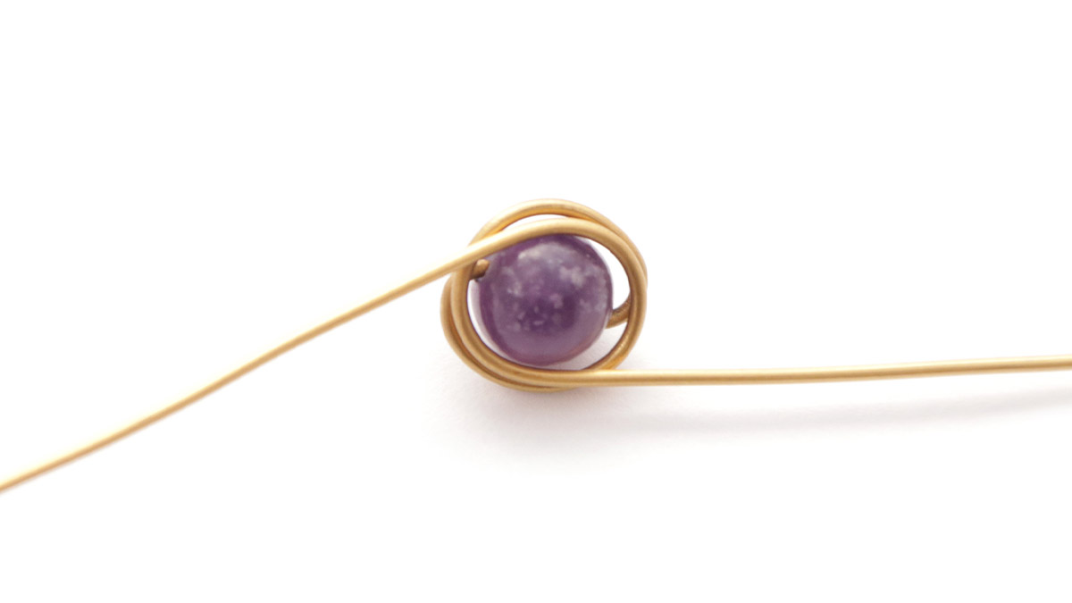 Anillo de alambre de metal aguamarina : Paso 4 Anillo de alambre de metal aguamarina : Paso 4