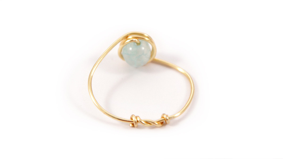 Anillo de alambre de metal aguamarina : Paso 7 Anillo de alambre de metal aguamarina : Paso 7