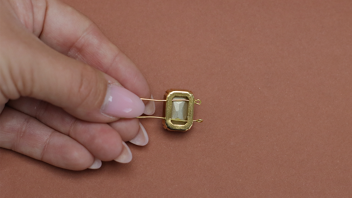 Pulsera vintage de eslabones dobles con Engaste de cristal Aurora : Paso 3