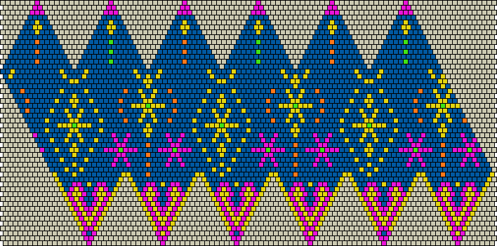 Esquema Adorno navideño de ganchillo en espiral azul y rosa