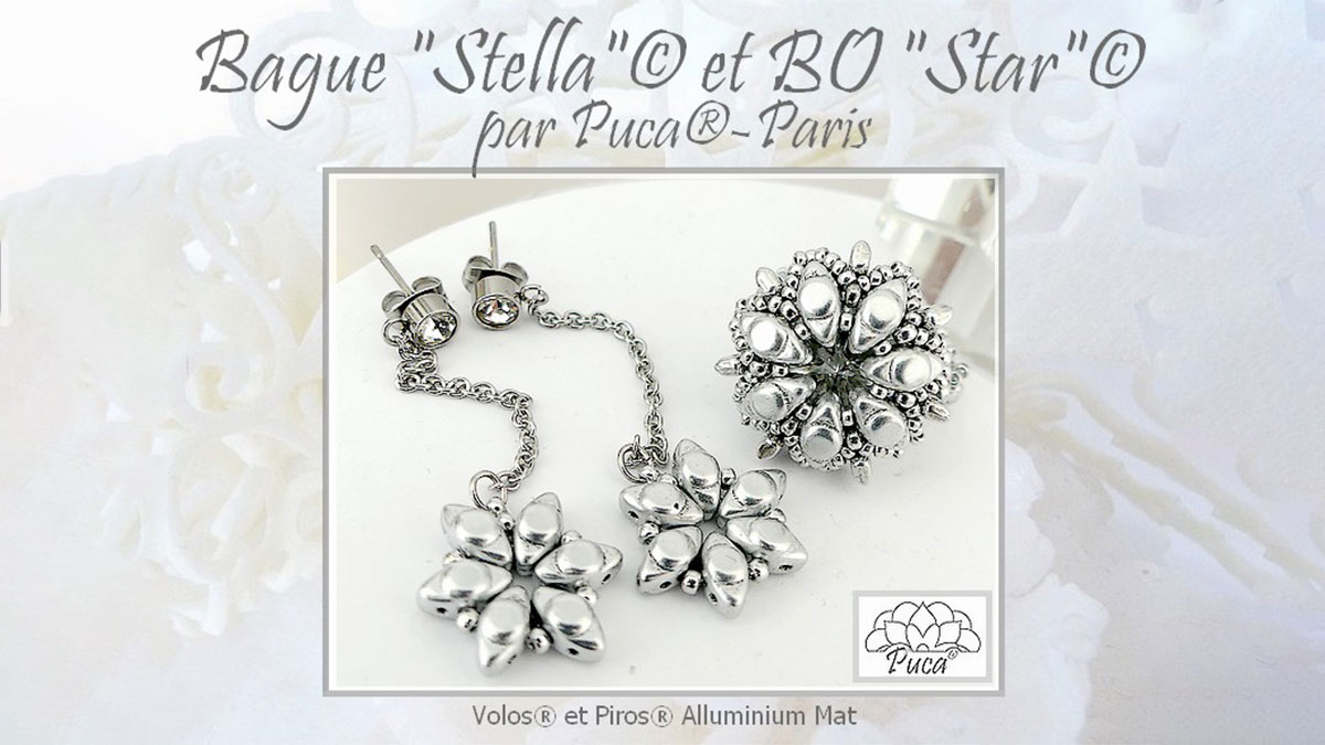 Esquema Anillo Stella y pendientes Star de Puca® - by Puca