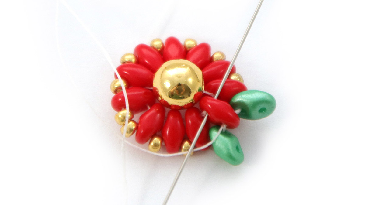 DIY Flor de Navidad SuperDuo Marcador de Cuentas de Cristal : Paso 7