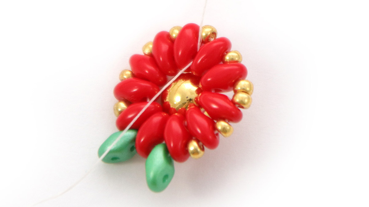 DIY Flor de Navidad SuperDuo Marcador de Cuentas de Cristal : Paso 9