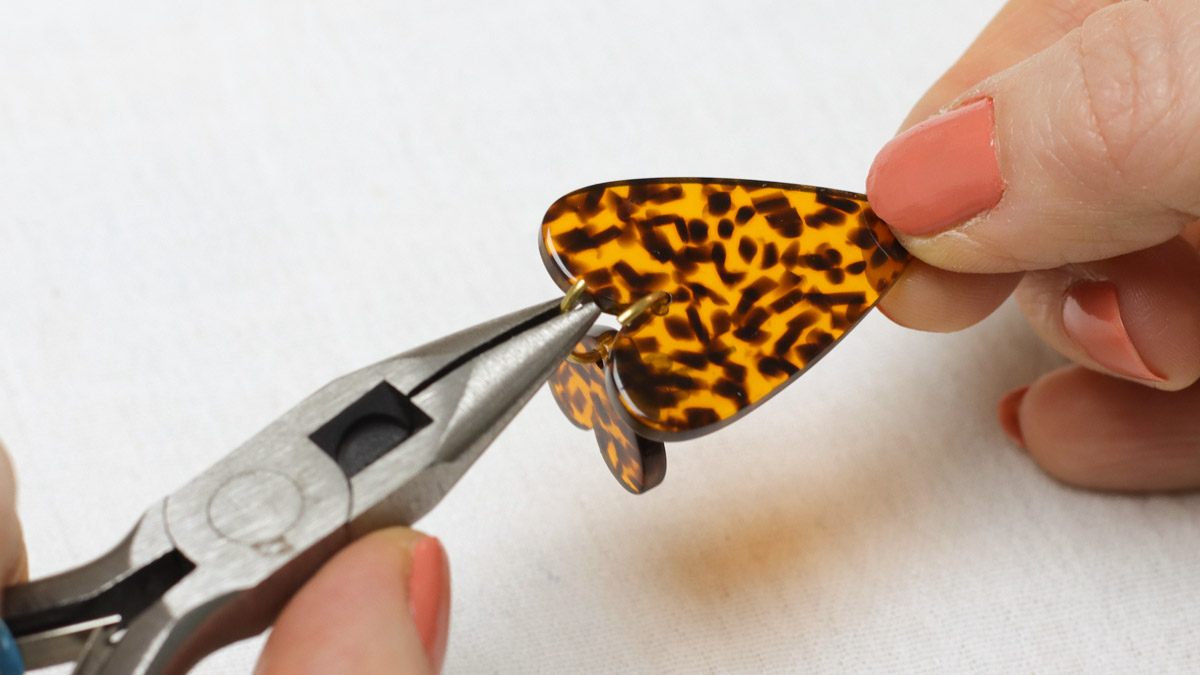 Pendientes corazón de leopardo : Paso 2