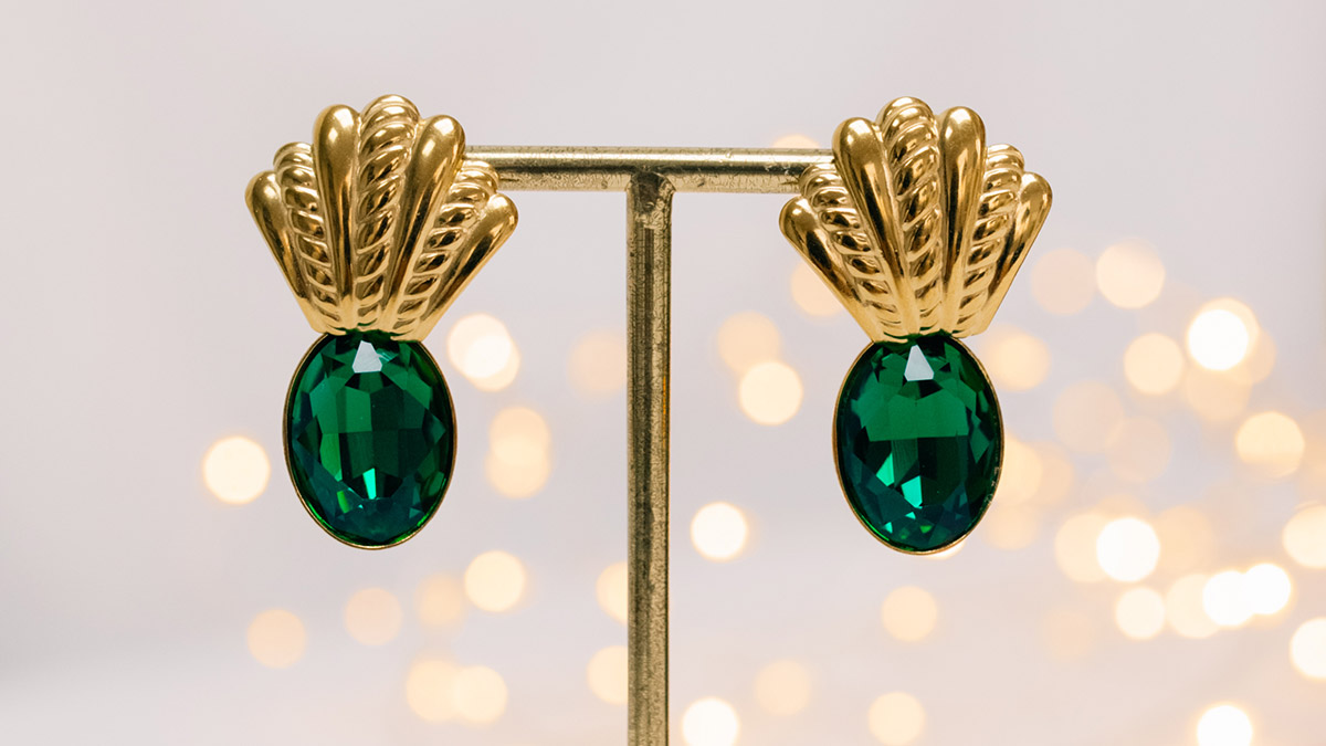 Pendientes grandes de cristal : Paso 2