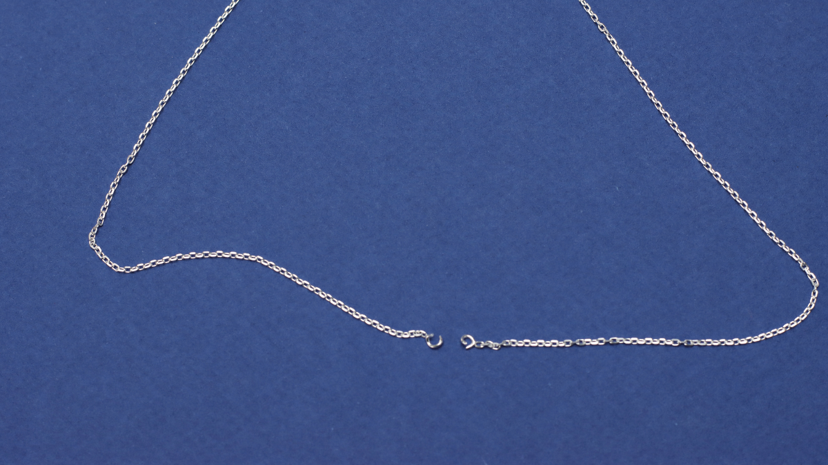 Collar Plateado con cristales azules : Paso 1 Collar Plateado con cristales azules : Paso 1