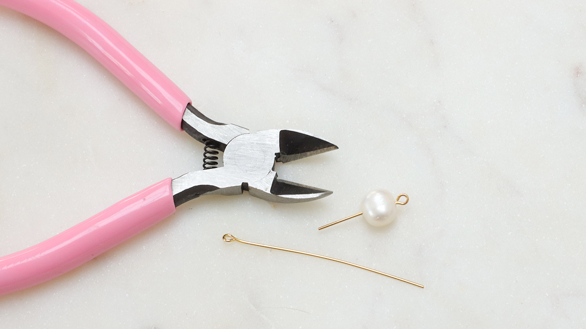 Cuentas con perlas de agua dulce : Paso 1