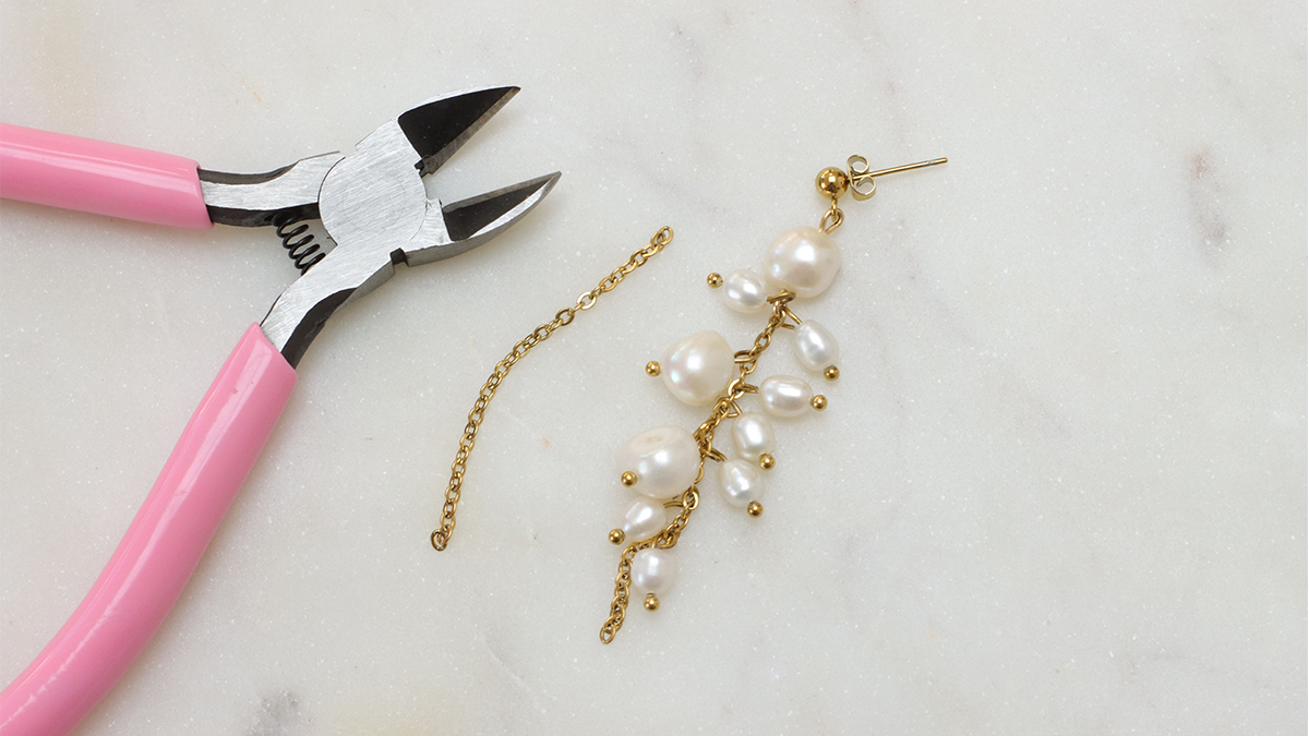 Cuentas con perlas de agua dulce : Paso 3