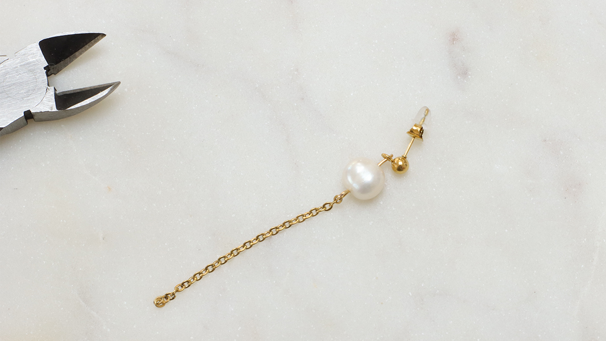 Cuentas con perlas de agua dulce : Paso 4