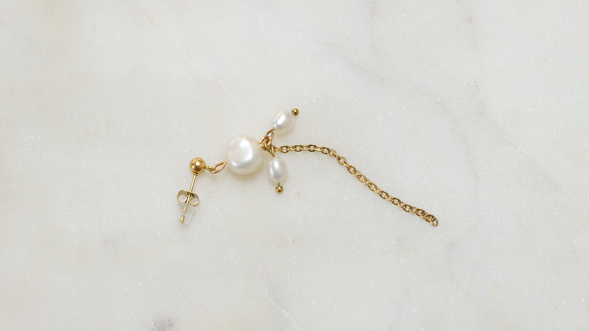 Cuentas con perlas de agua dulce : Paso 6