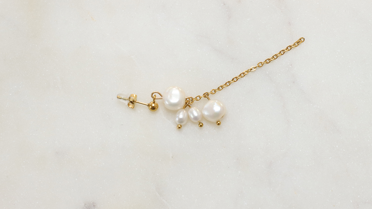 Cuentas con perlas de agua dulce : Paso 7