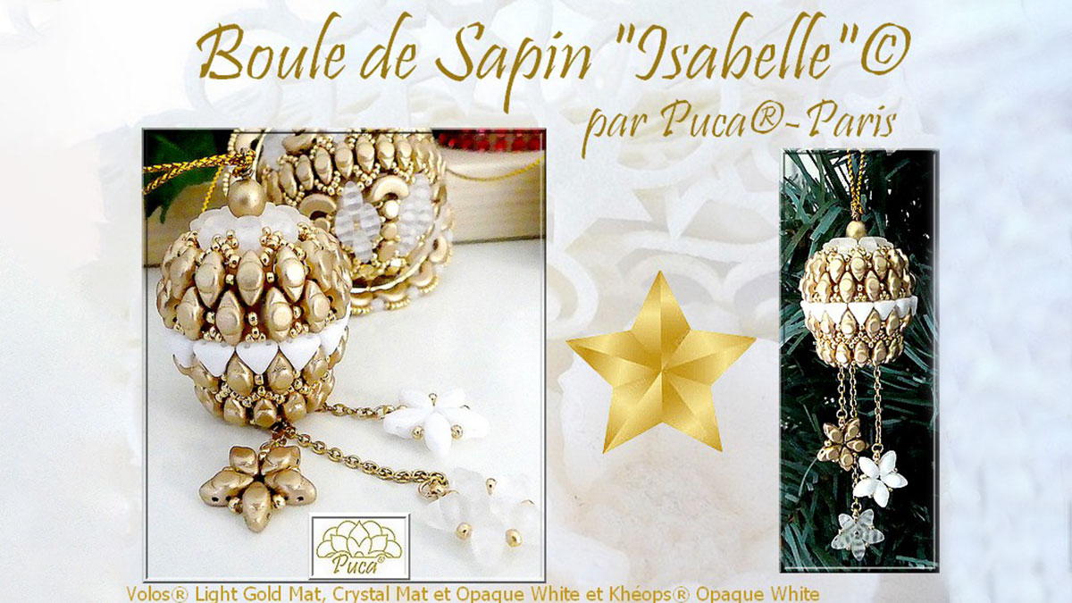 Adorno para árbol de Navidad Cuenta Isabelle de Puca® - Francia