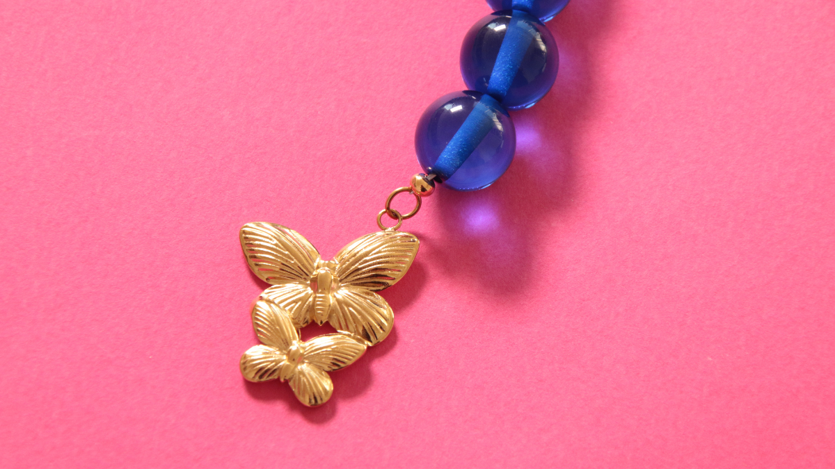 Collar con perlas grandes y colgante de mariposa : Paso 3 Collar con perlas grandes y colgante de mariposa : Paso 3