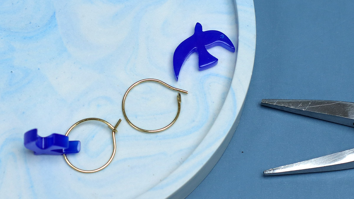 Pendientes pájaro : Paso 2