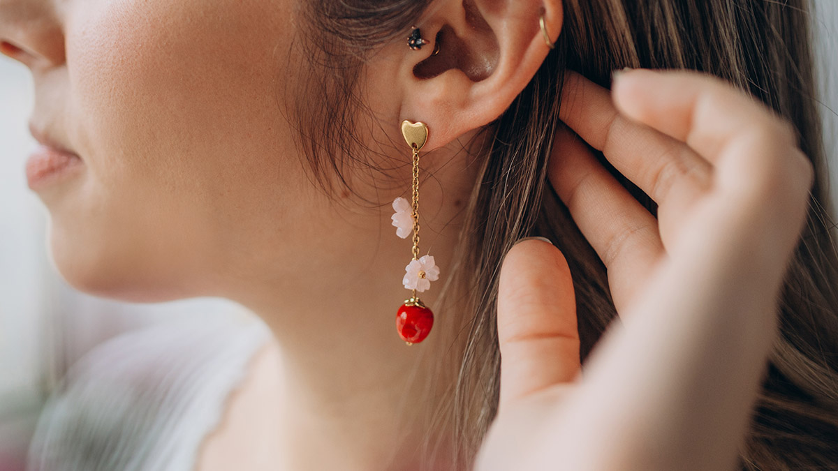 Esquema Pendientes colgantes Pomme d'Amour Esquema Pendientes colgantes Pomme d'Amour