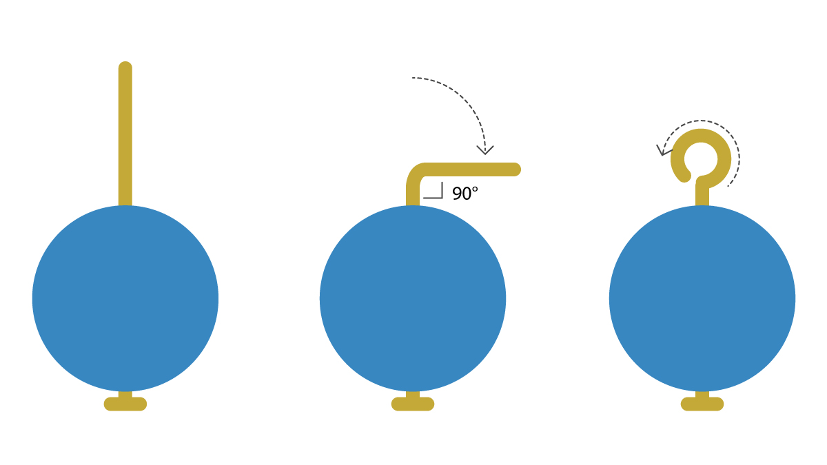 Pendientes colgantes Pomme d'Amour : Paso 2 Pendientes colgantes Pomme d'Amour : Paso 2