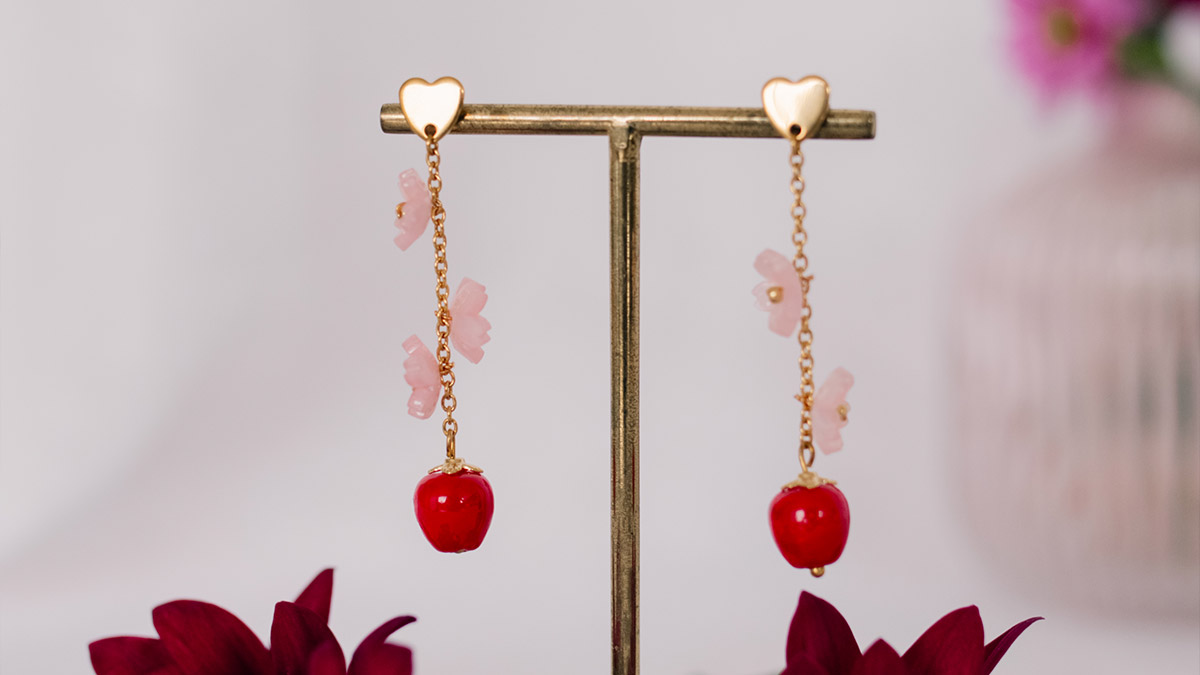 Pendientes colgantes Pomme d'Amour : Paso 4 Pendientes colgantes Pomme d'Amour : Paso 4
