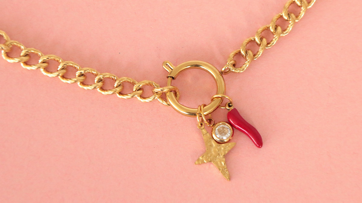 Collar de abalorios con cierre de resorte : Paso 2 Collar de abalorios con cierre de resorte : Paso 2