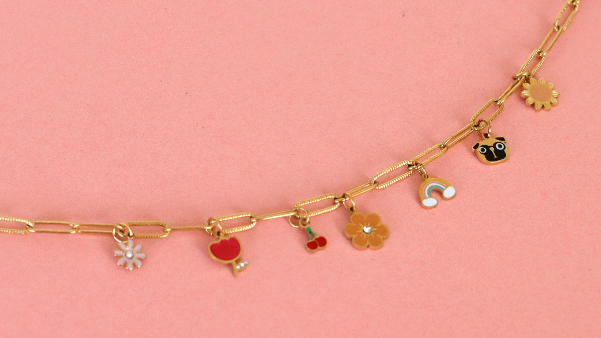 collar charms acero inoxidable flores : Paso 3 collar charms acero inoxidable flores : Paso 3