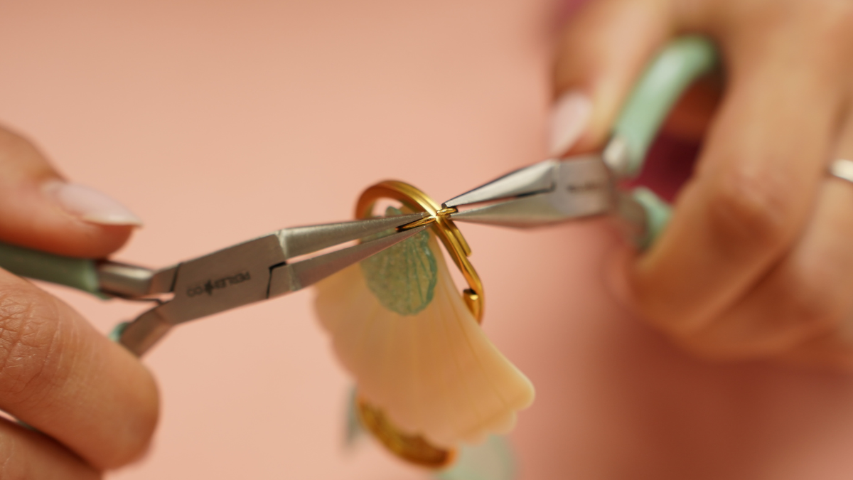 DIY bolso de verano grigri con conchas : Paso 7