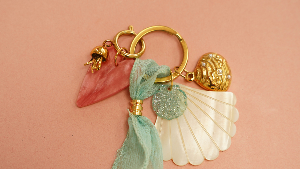 DIY bolso de verano grigri con conchas : Paso 8