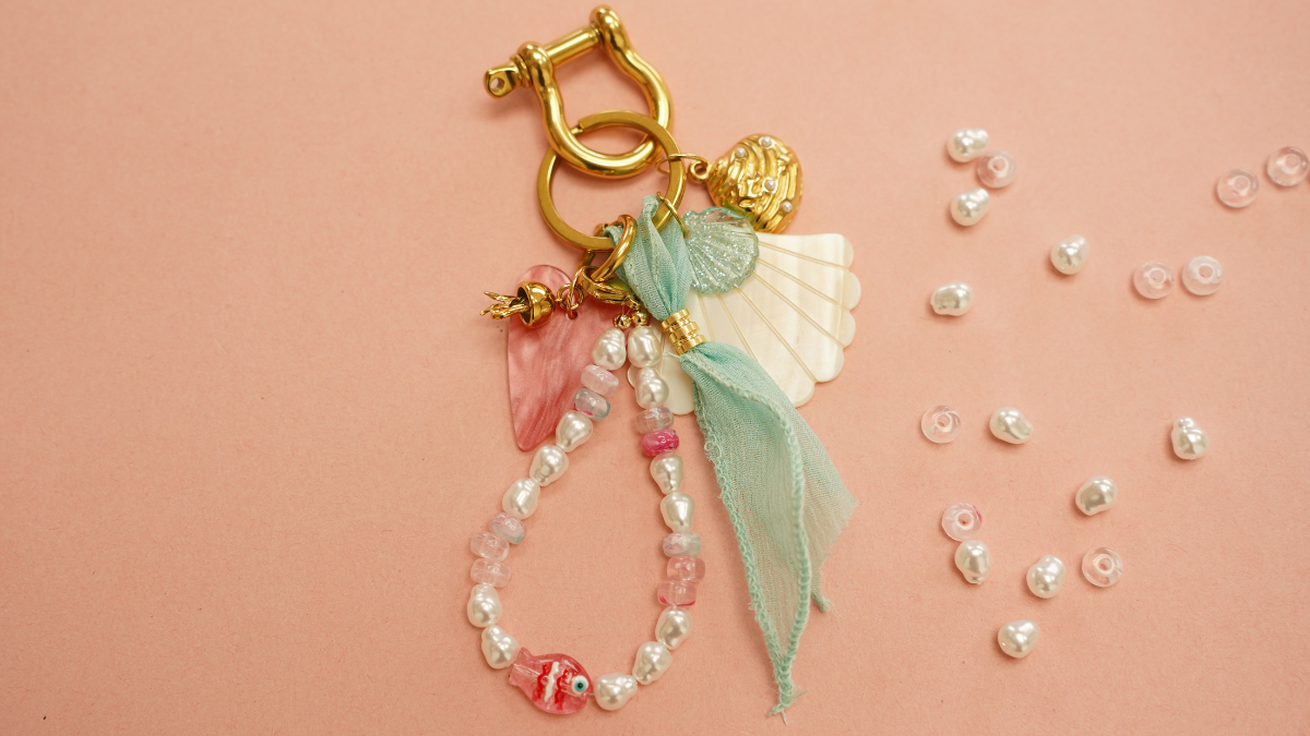 DIY bolso de verano grigri con conchas : Paso 9