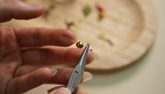 Collar con colgantes de vaquera : Paso 1