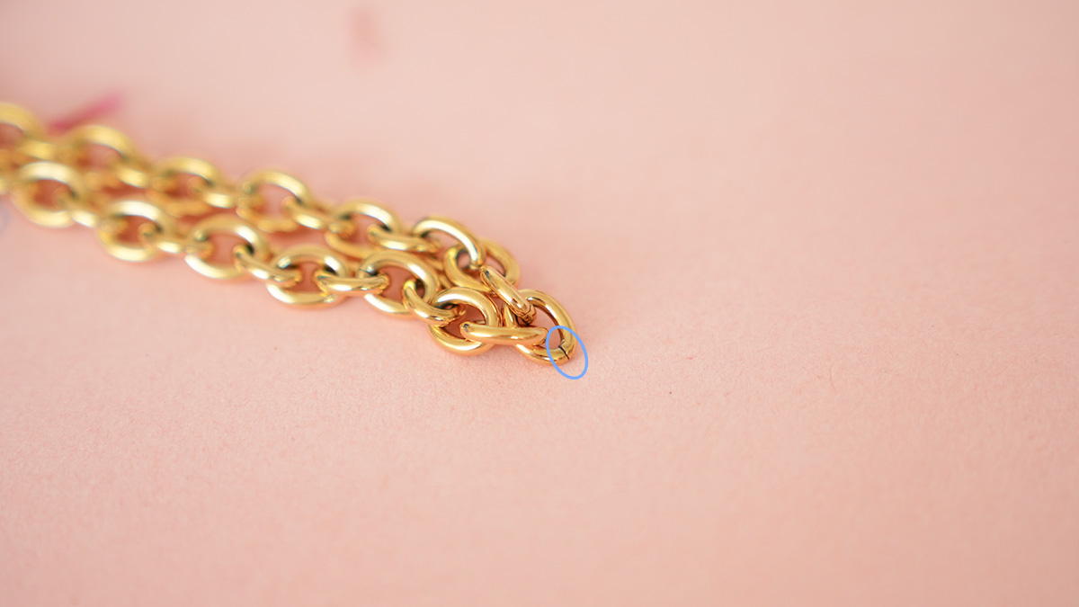 Pulsera de cadena y bandana azul : Paso 3 Pulsera de cadena y bandana azul : Paso 3