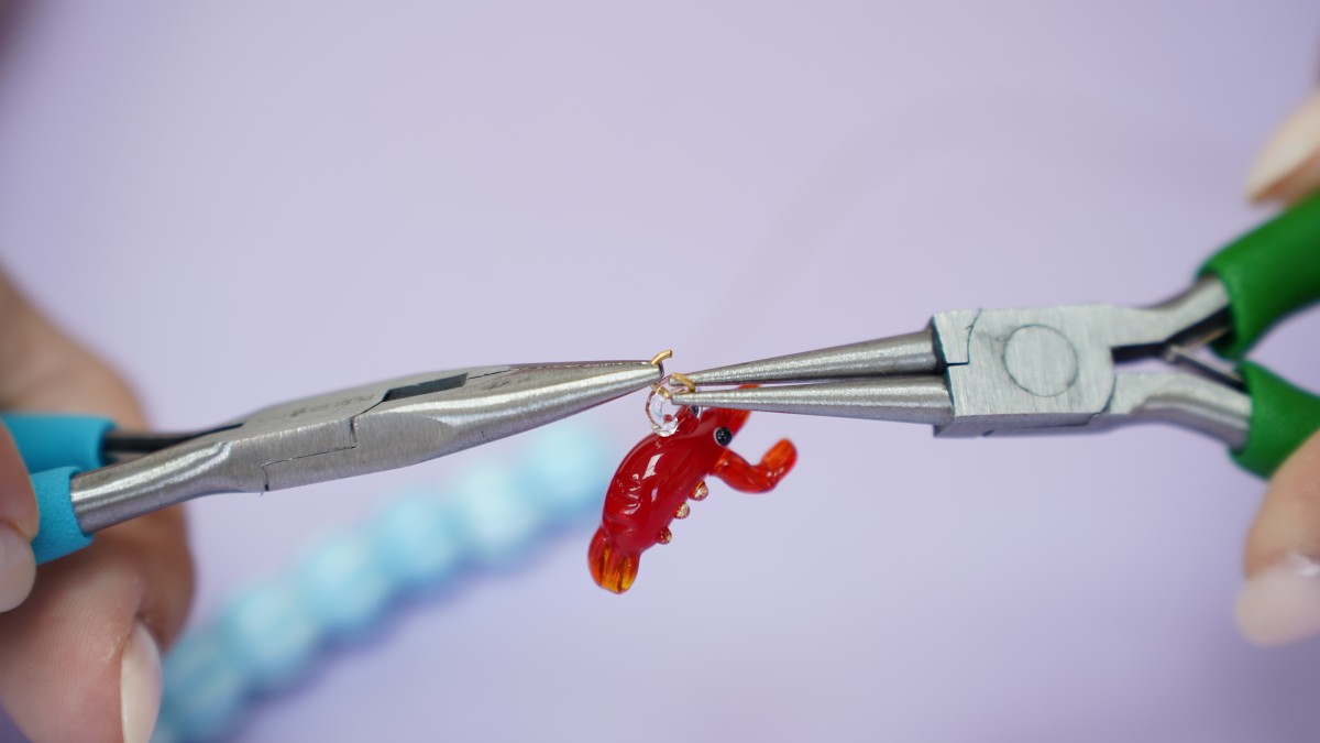 Collar de cuentas de cerámica con colgante de cristal : Paso 4 Collar de cuentas de cerámica con colgante de cristal : Paso 4