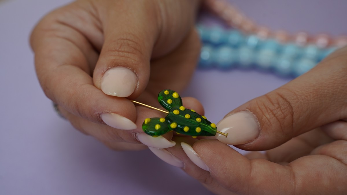 Collar de cuentas de cerámica con colgante de cristal : Paso 8 Collar de cuentas de cerámica con colgante de cristal : Paso 8