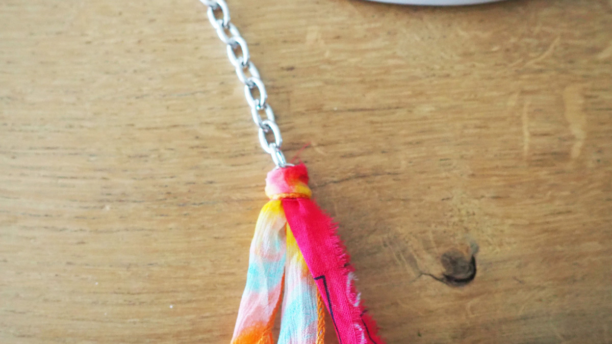 Collar trenzado con palmera amatista y Dije de Plata 925 : Paso 3