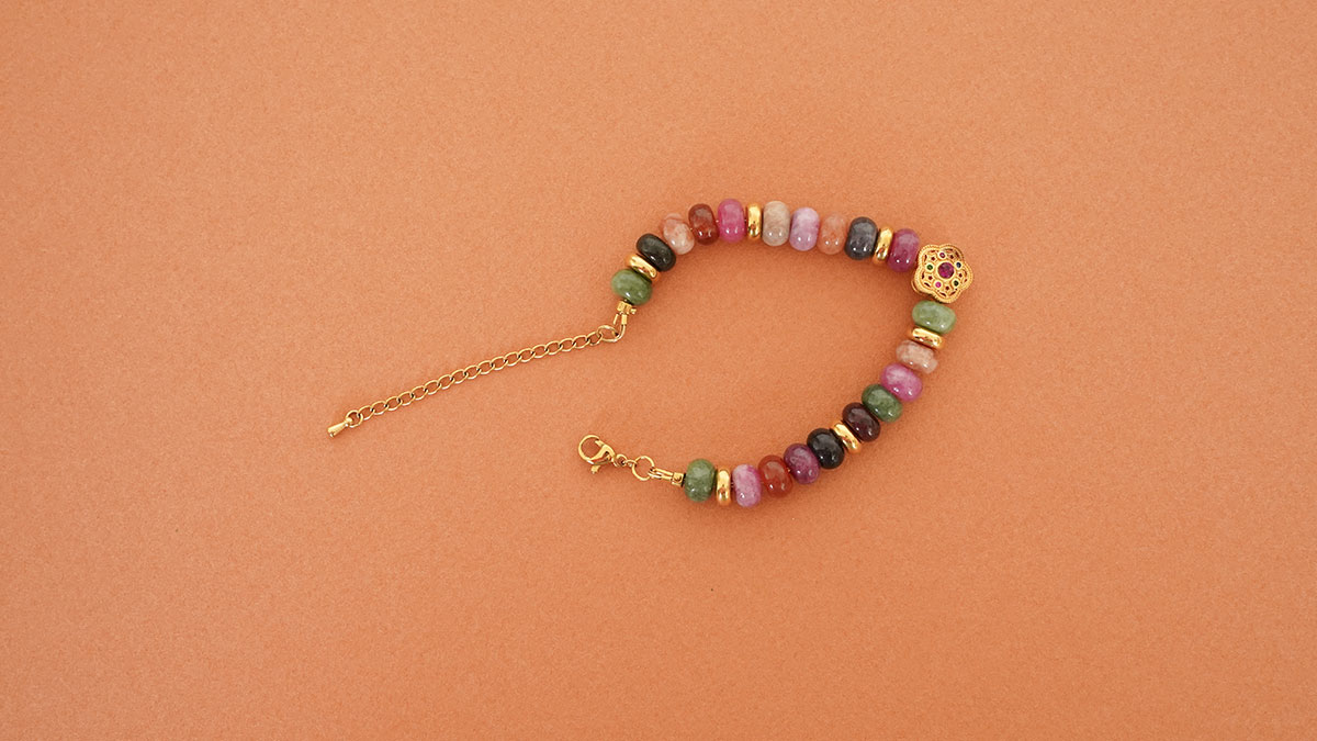 Pulsera de piedra natural y flor de perla : Paso 3 Pulsera de piedra natural y flor de perla : Paso 3