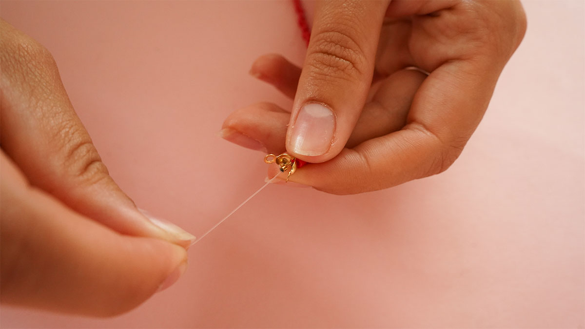 Pulsera de perlas Miyuki Delica para atar : Paso 2 Pulsera de perlas Miyuki Delica para atar : Paso 2