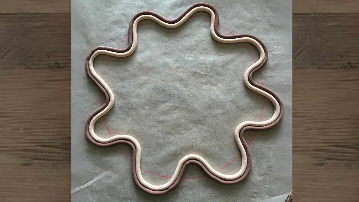 Espejo decorado de arcilla polimérica Cernit : Paso 3