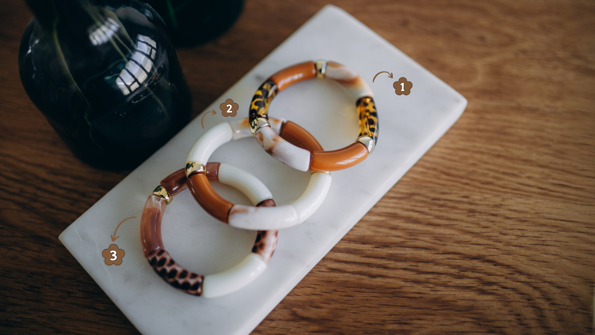 Pulseras elásticas con cuentas tubulares de otoño : Paso 4 Pulseras elásticas con cuentas tubulares de otoño : Paso 4