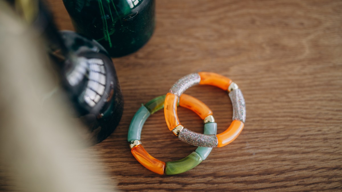 Pulseras elásticas con cuentas tubulares de otoño : Paso 5 Pulseras elásticas con cuentas tubulares de otoño : Paso 5