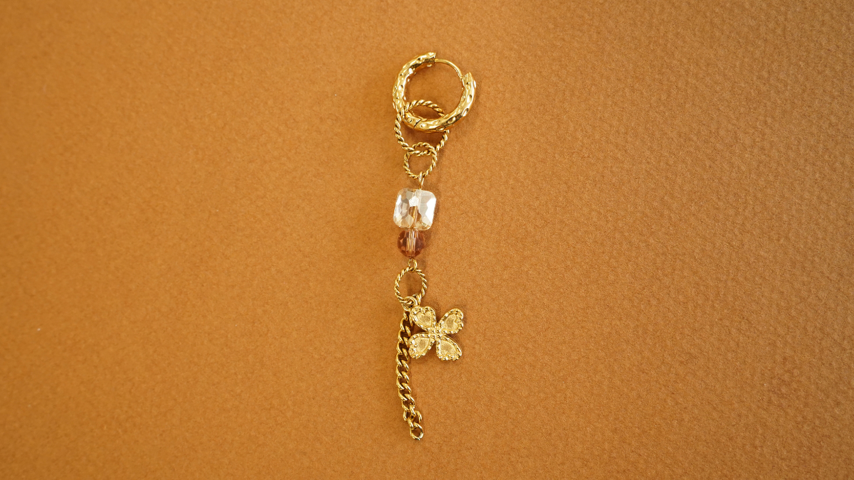 Pendientes colgantes asimétricos Lucky : Paso 6