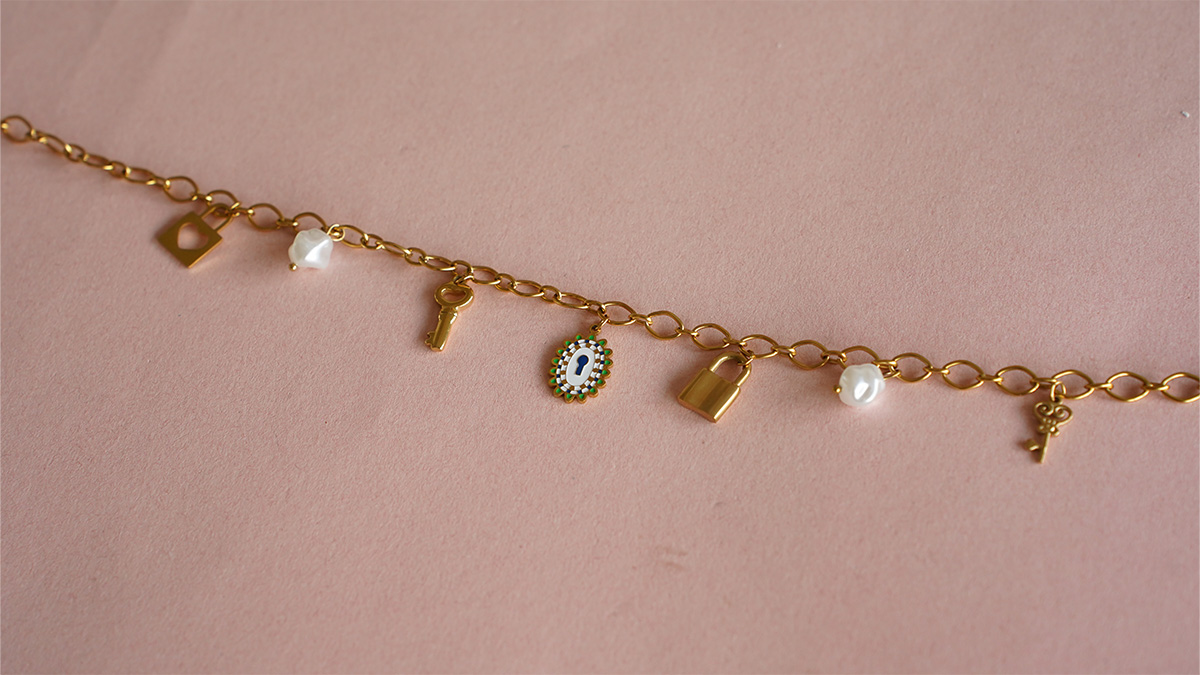 My DIY Jewellery - Kit de joyería Collar abalorios Llaves Acero Inoxidable Dorado : Paso 3 My DIY Jewellery - Kit de joyería Collar abalorios Llaves Acero Inoxidable Dorado : Paso 3