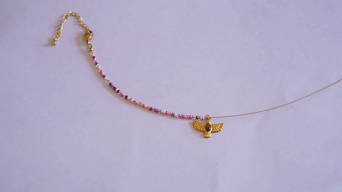 Collar de cuentas de rocalla : Paso 3