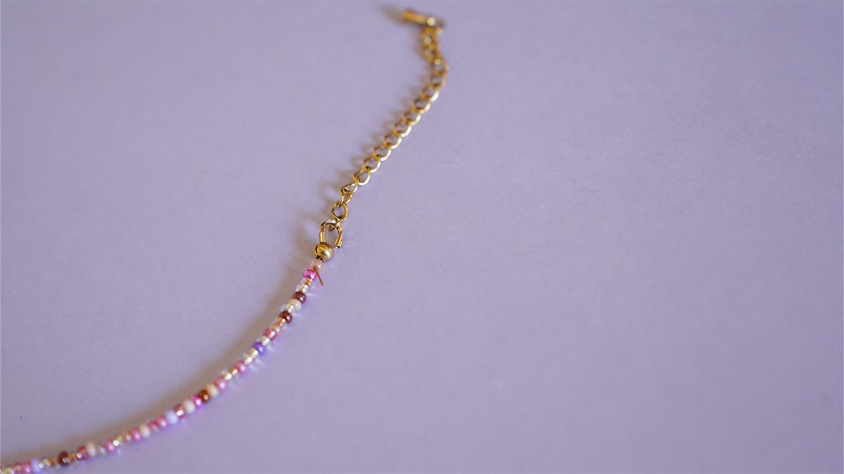 Collar de cuentas de rocalla : Paso 5