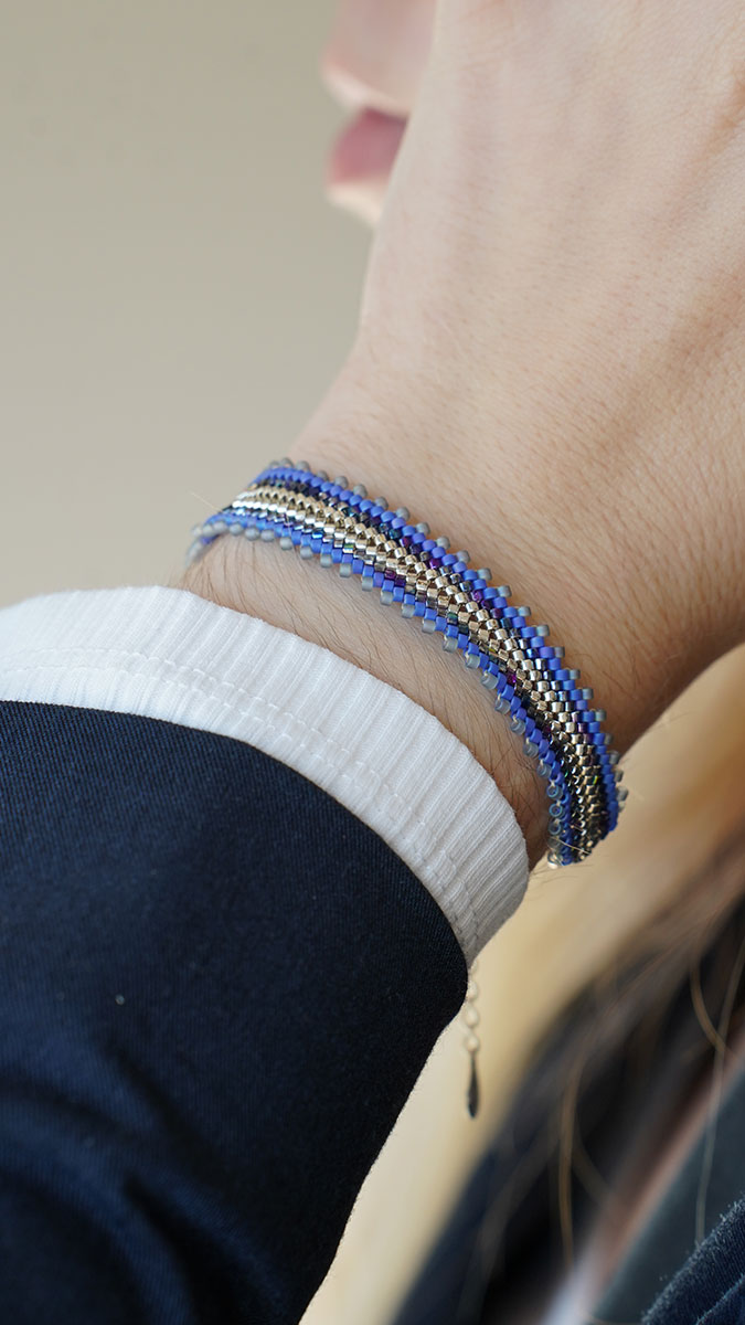 Pulsera de peyote en espiga