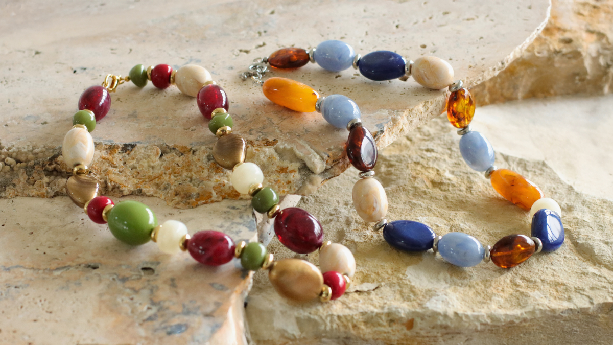 Collar de cuentas de resina de colores : Paso 5