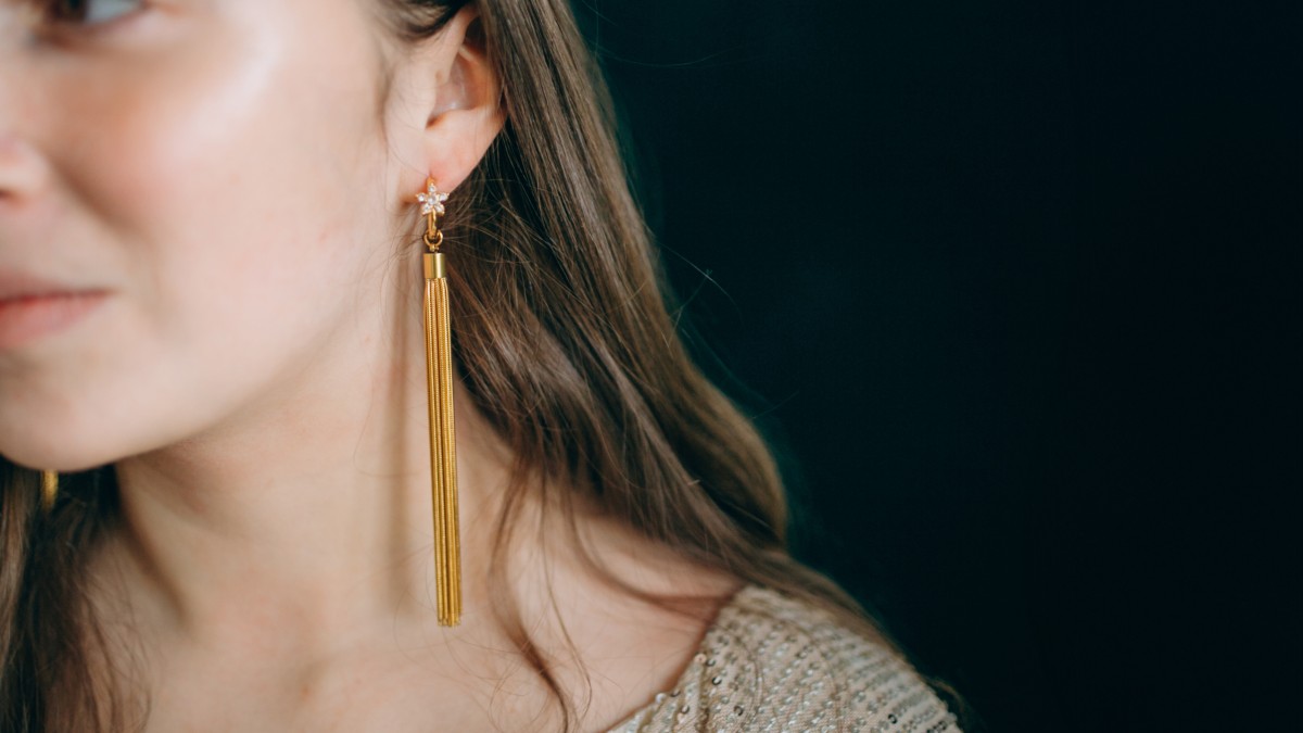 Boucles d'oreilles franges serpentine