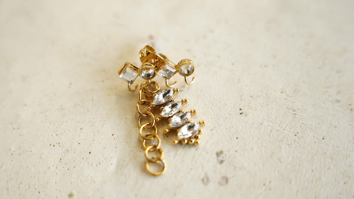 Pendientes colgantes con charms de acero inoxidable : Paso 2