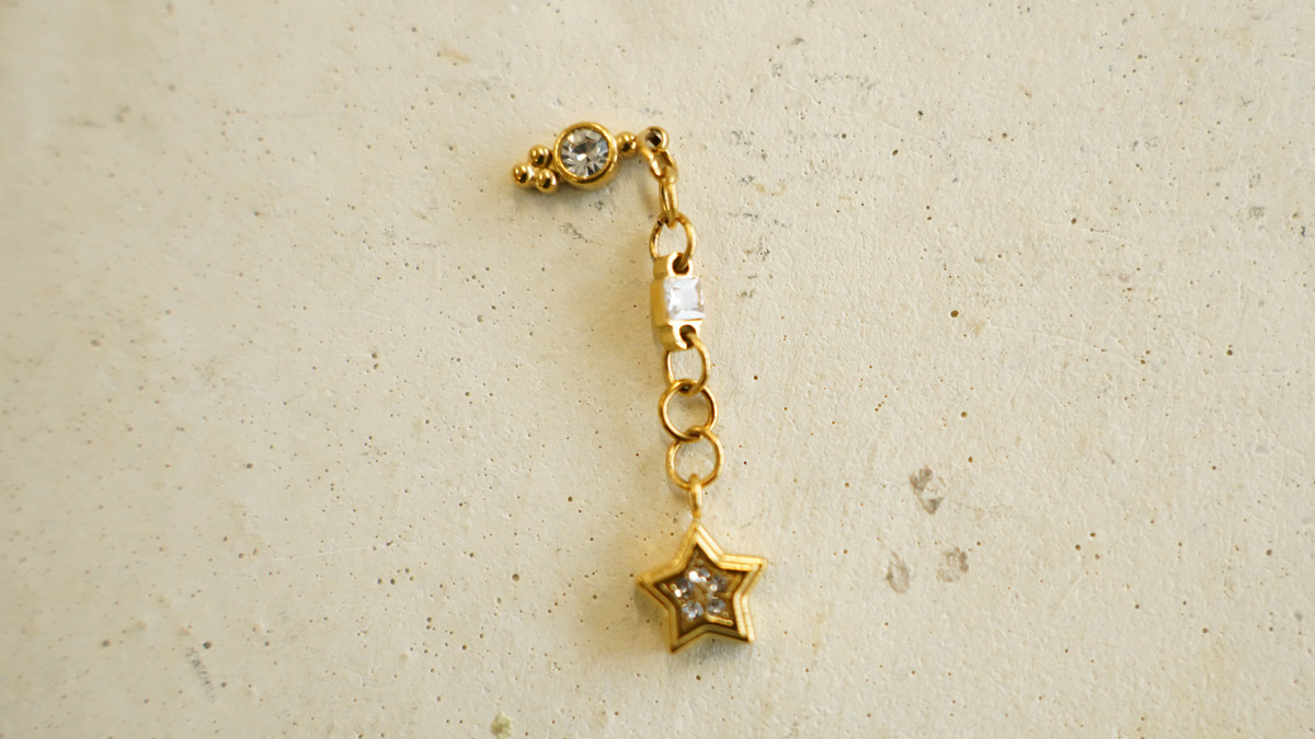 Pendientes colgantes con charms de acero inoxidable : Paso 3